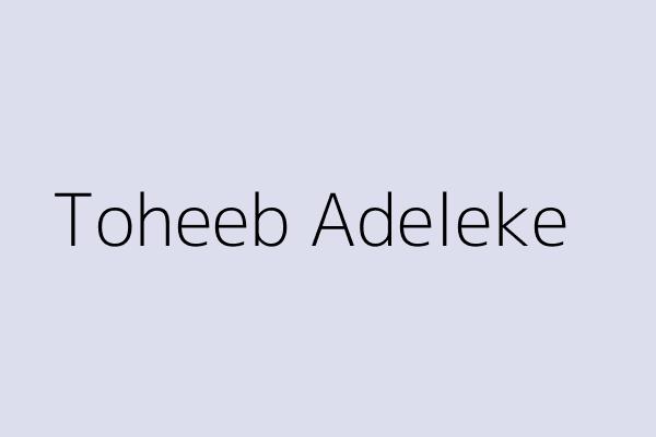 Toheeb Adeleke